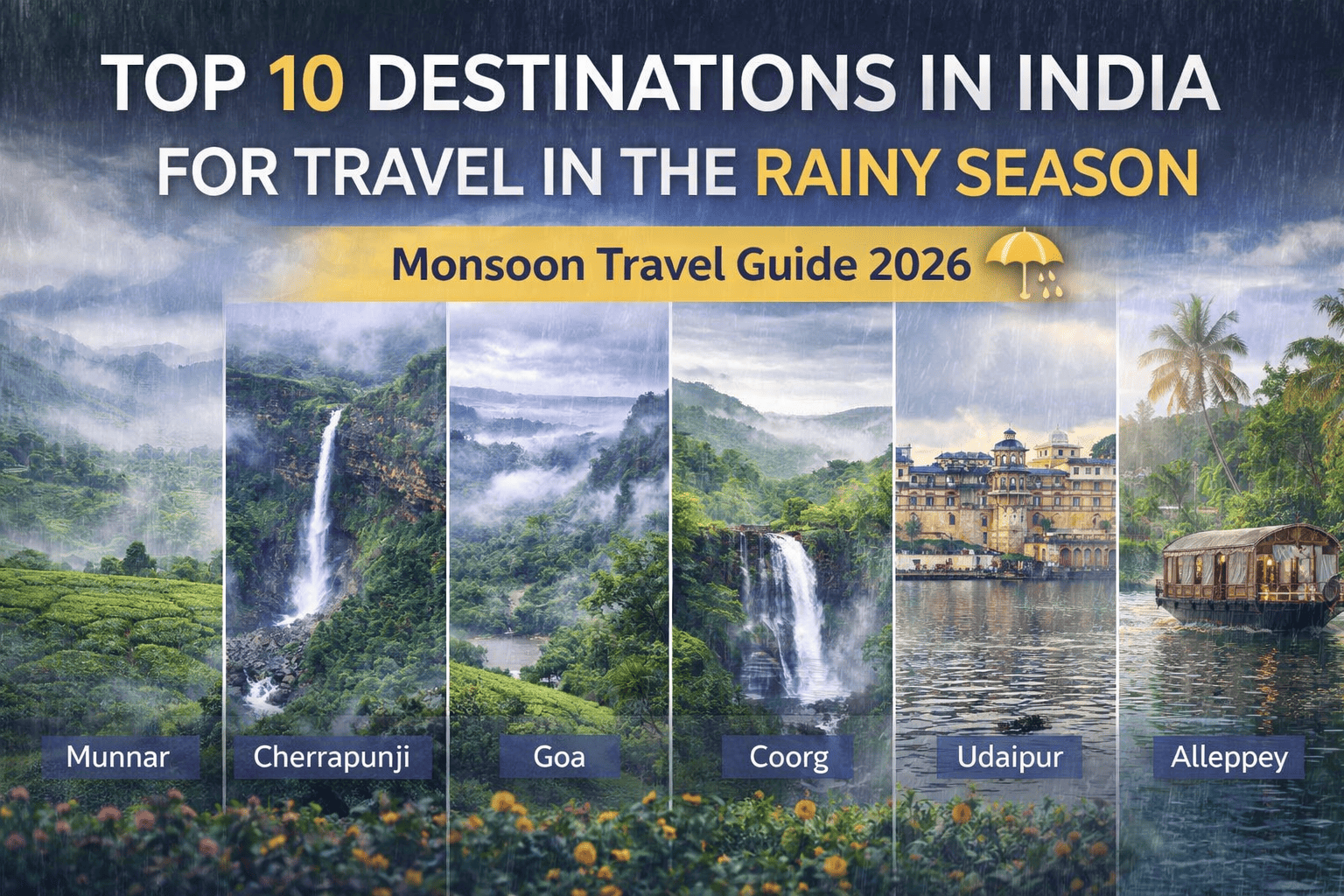 Top 10 Destinations in India for Travel in the Rainy Season